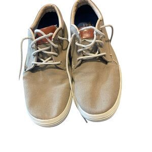 Skechers Men Darker Brown Skech-Air Porter Zevelo Canvas Oxford Sneakers Size 11